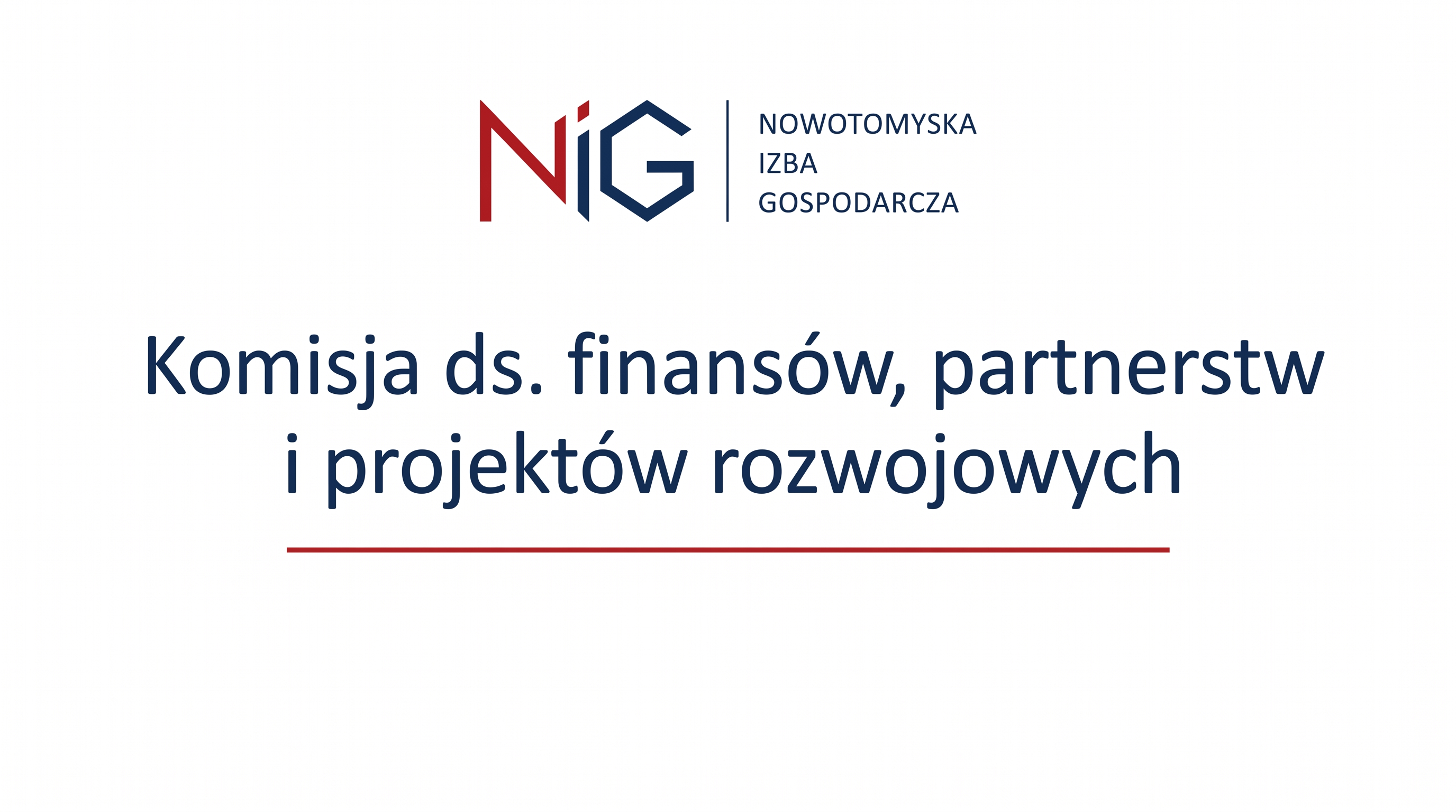 Komisja ds. finansów, partnerstw i projektów rozwojowych