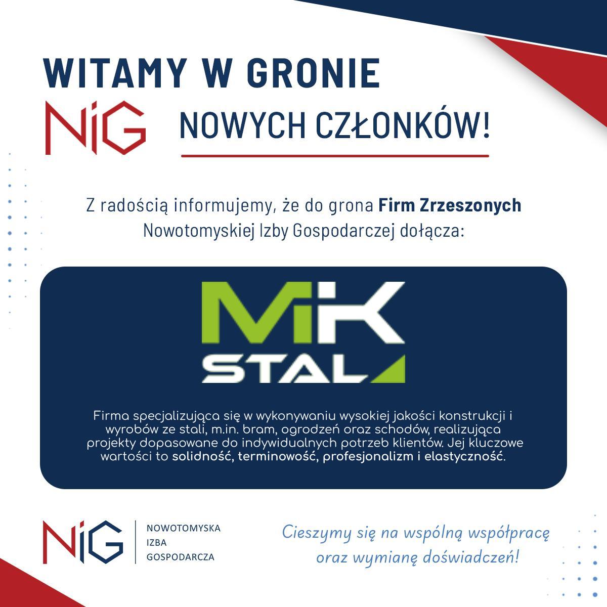 MK-STAL Sp. z o.o. członkiem NIG